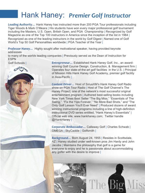 Hank's Biography Hank HaneyHank Haney